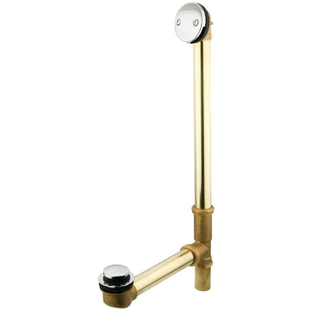 Ez-Fluid Toe Touch POP-UP Waste & Overflow Bathtub Drain, 1-1/2in 17GA Brass RB EZTTWO
